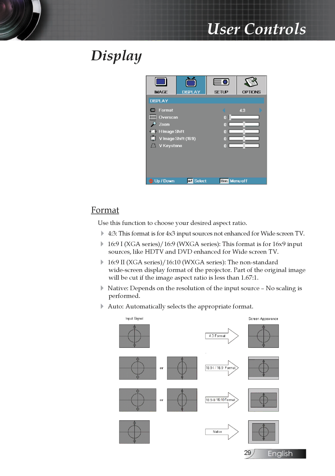 Optoma Technology TW1692 manual Display, Format 