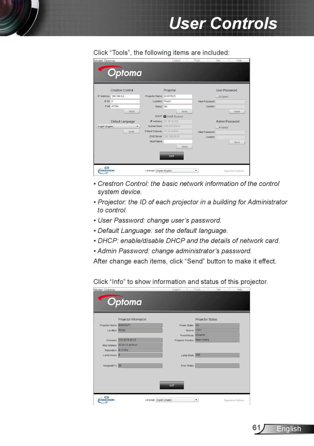 Optoma Technology TW610STRFBA, TW610STI manual Click Tools, the following items are included 