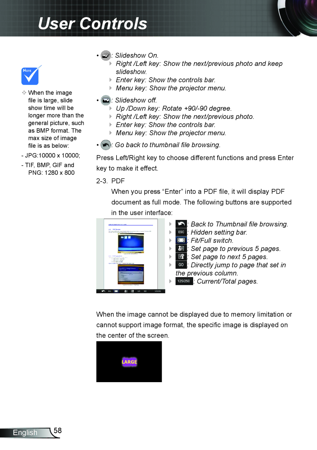 Optoma Technology TW6353D, TX6353D manual Center of the screen 