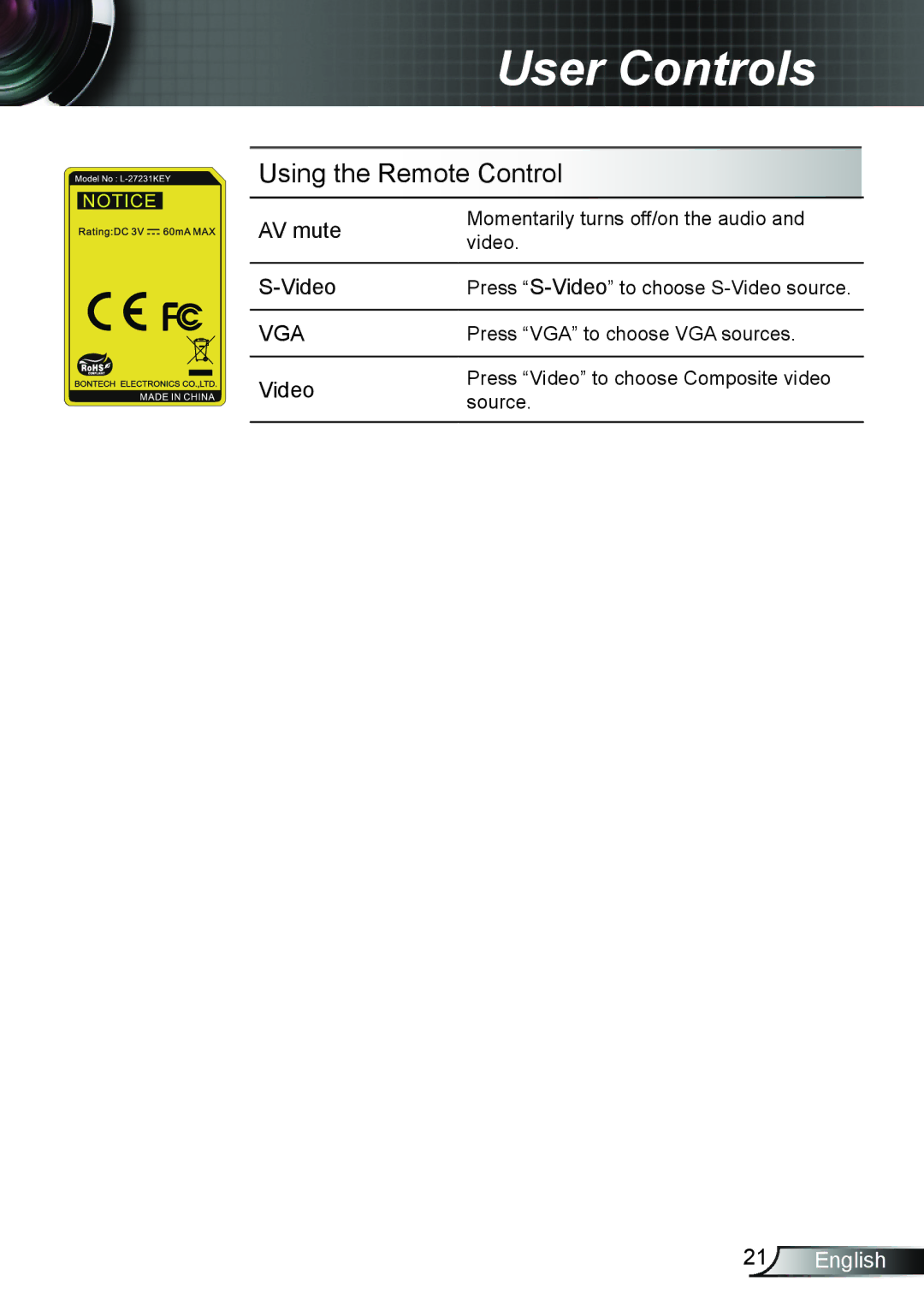 Optoma Technology TW695UT3D manual Vga 