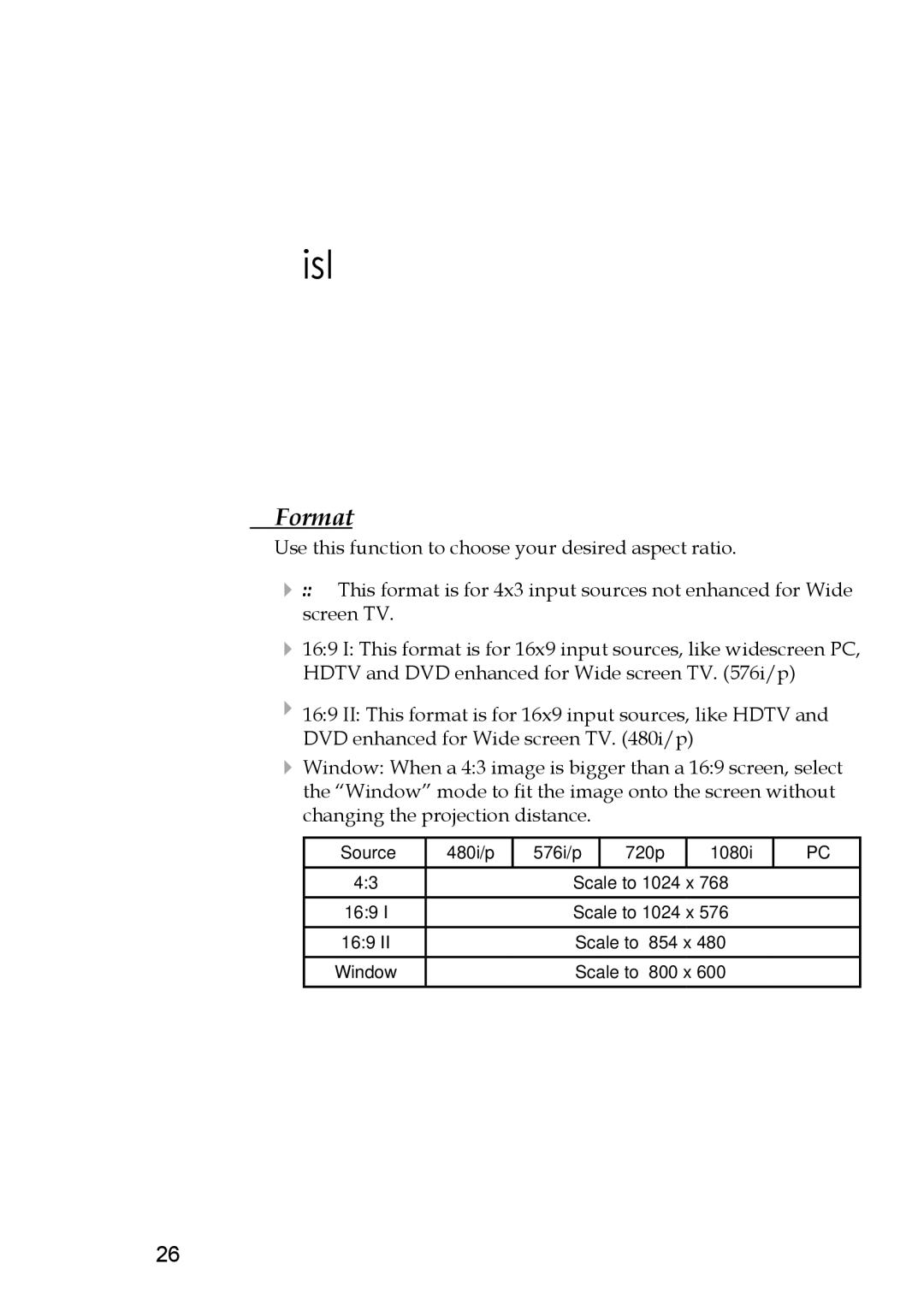 Optoma Technology TX330 manual Display, Format 