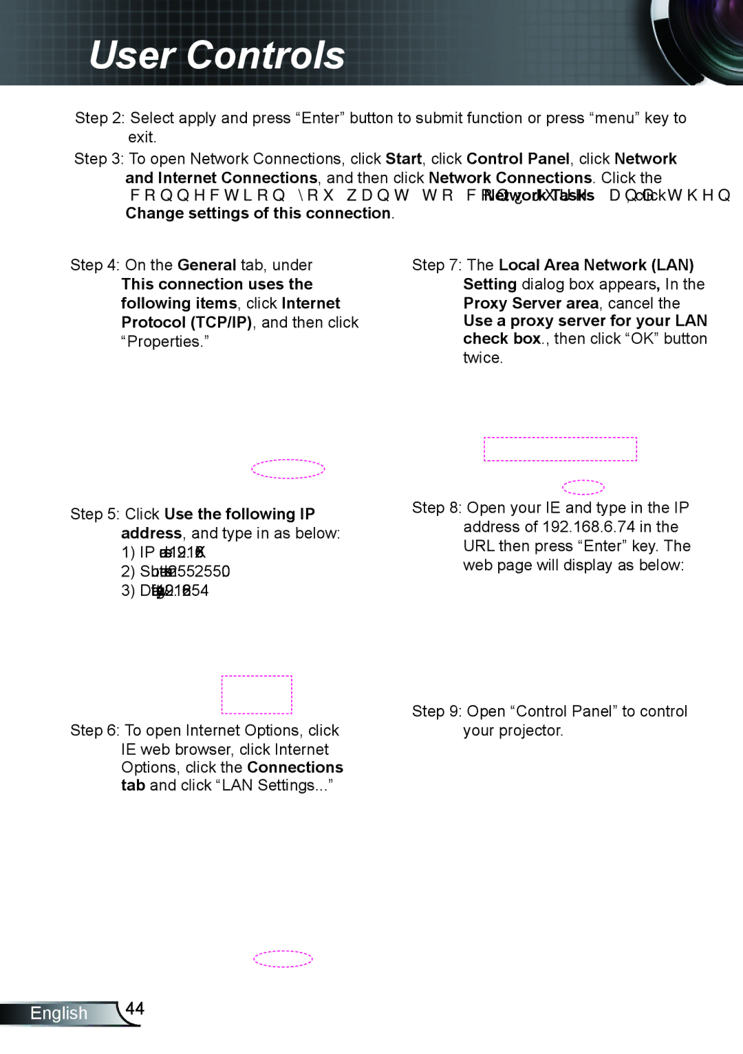 Optoma Technology TX762GOV, TX615GOV, TX5423D manual Local Area Network LAN 