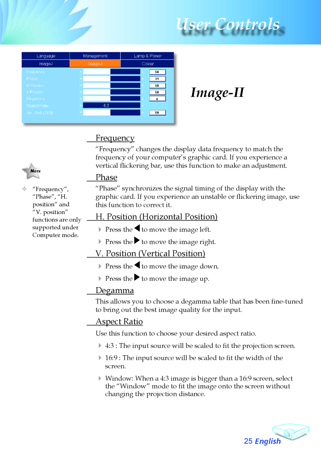 Optoma Technology TX780 appendix Image-II 