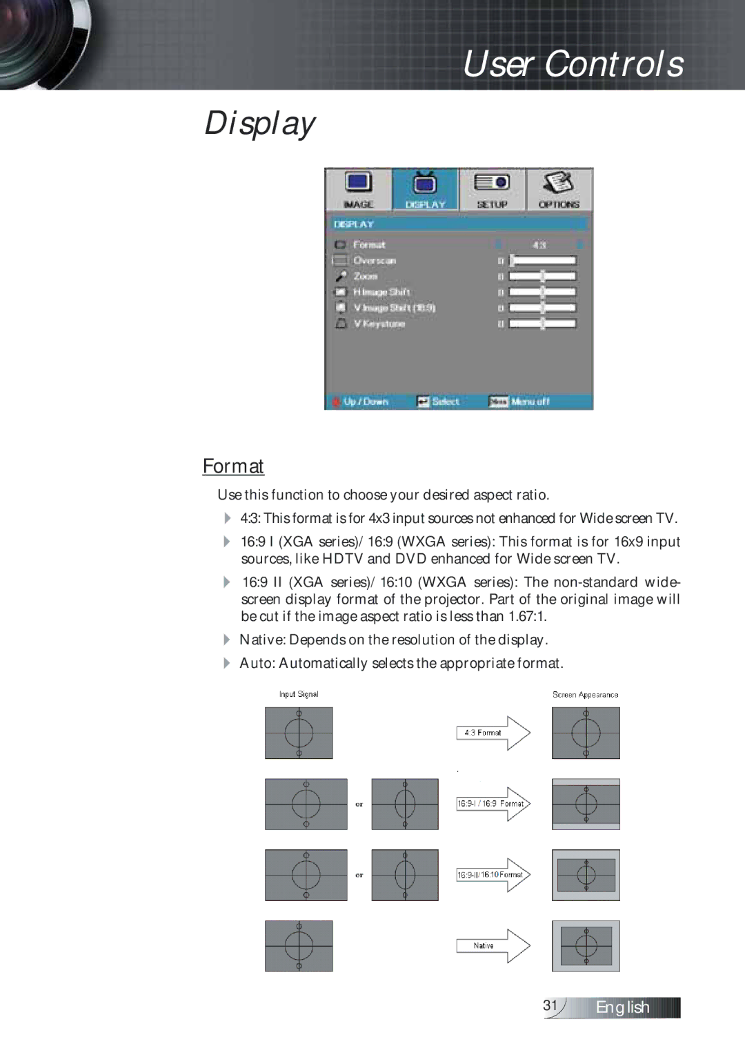 Optoma Technology TXR774 manual Display, Format 