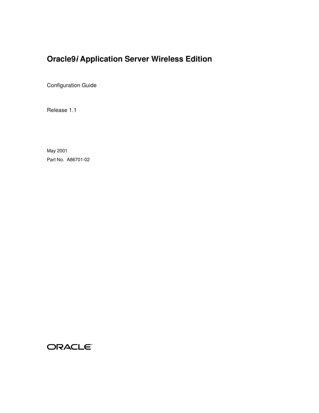 Oracle Audio Technologies manual Oracle9i Application Server Wireless Edition 