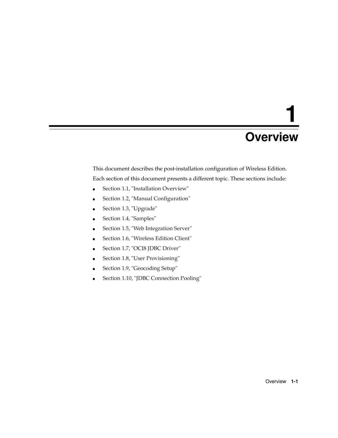 Oracle Audio Technologies 9i manual Overview 