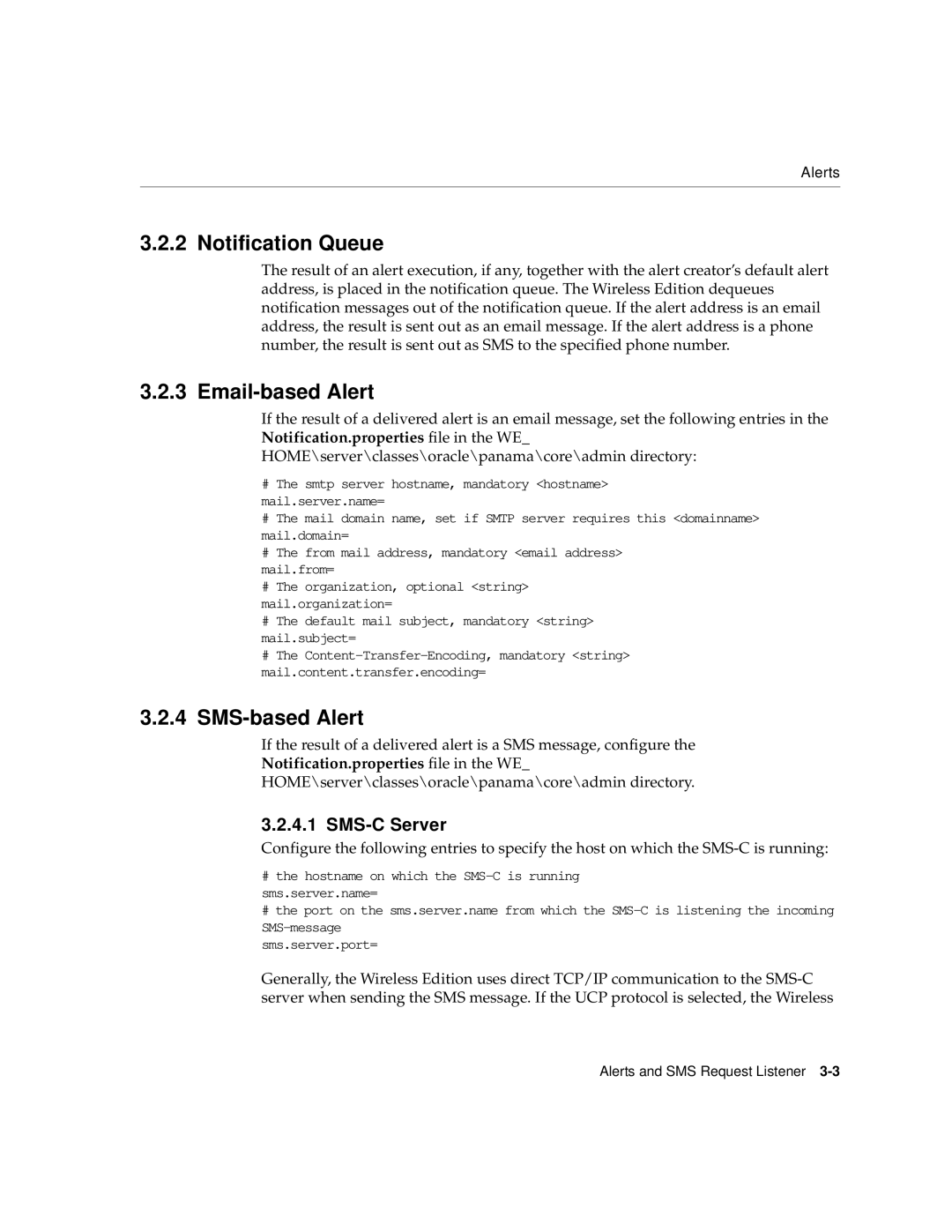 Oracle Audio Technologies 9i manual Notification Queue, Email-based Alert, SMS-based Alert 