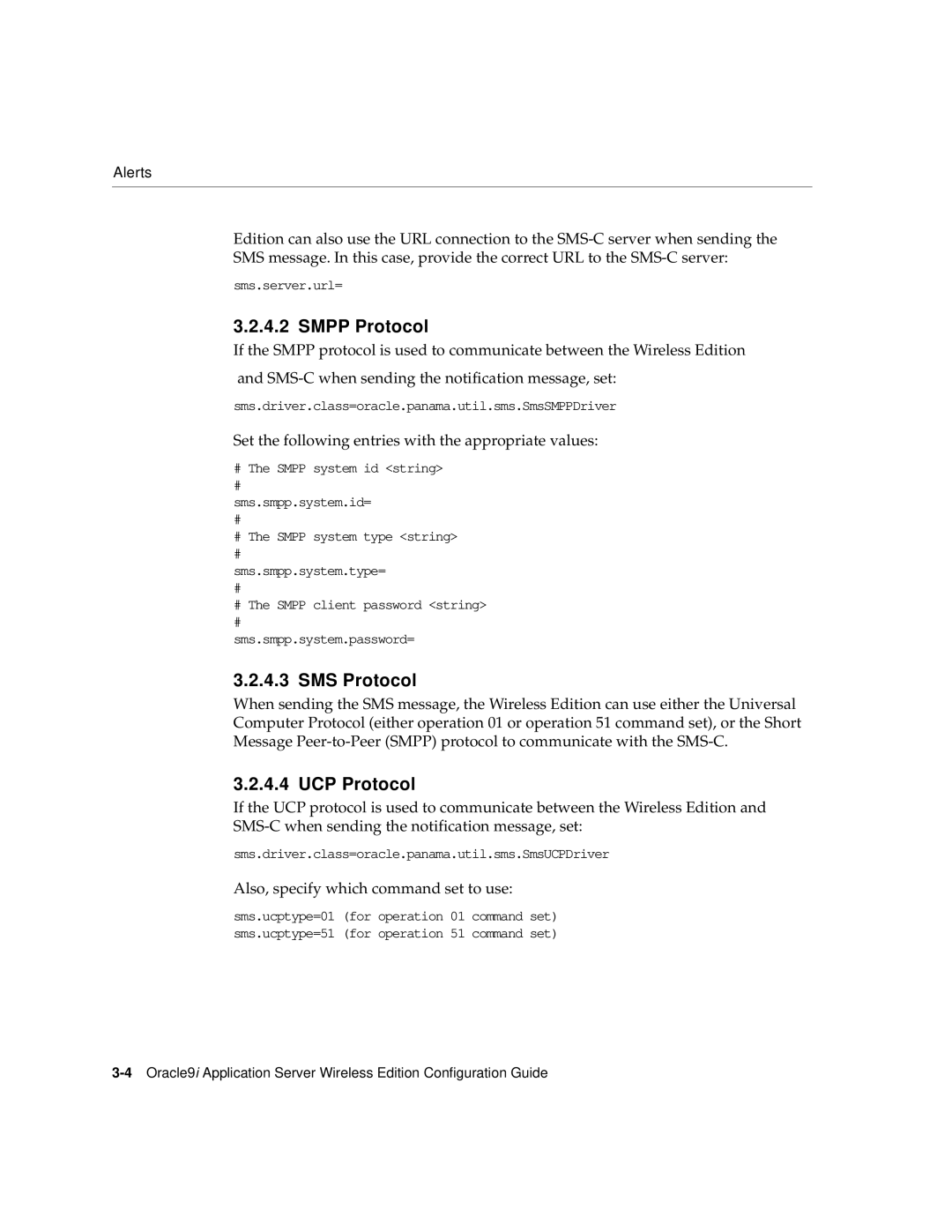 Oracle Audio Technologies 9i manual Smpp Protocol 