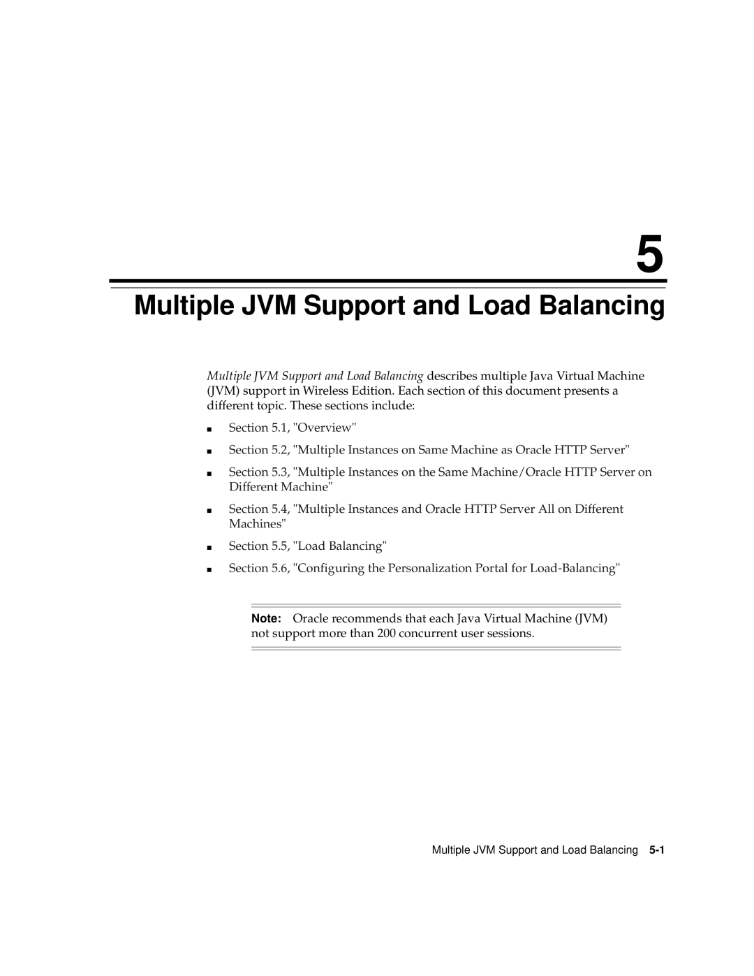 Oracle Audio Technologies 9i manual Multiple JVM Support and Load Balancing 