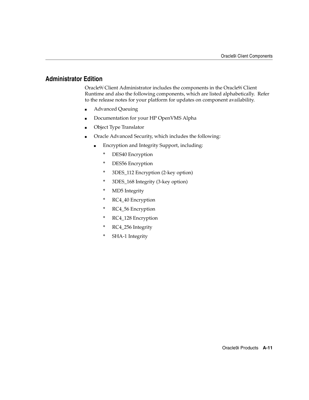 Oracle Audio Technologies B10508-01 manual Administrator Edition 