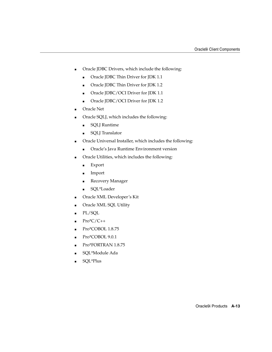 Oracle Audio Technologies B10508-01 manual Pro*C/C++ Pro*COBOL Pro*FORTRAN SQL*Module Ada SQL*Plus 