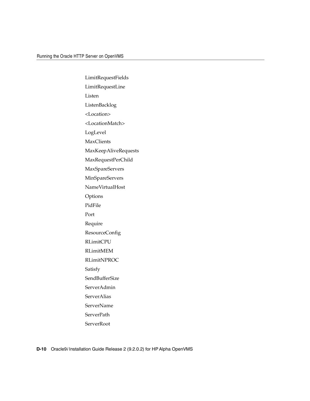 Oracle Audio Technologies B10508-01 manual Running the Oracle Http Server on OpenVMS 