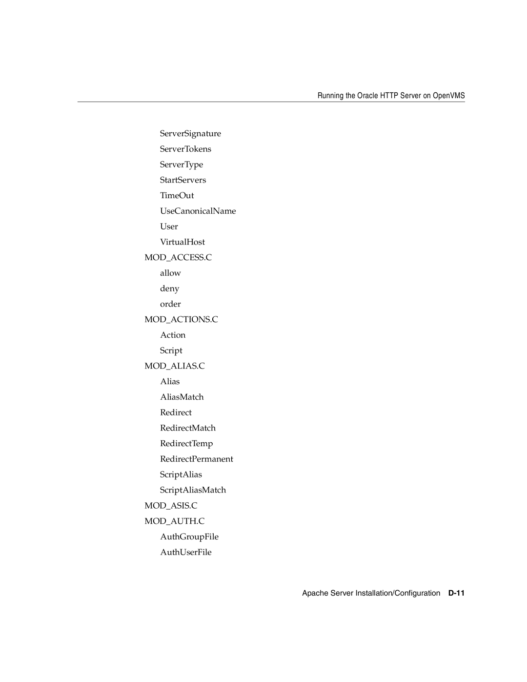 Oracle Audio Technologies B10508-01 manual Modactions.C 