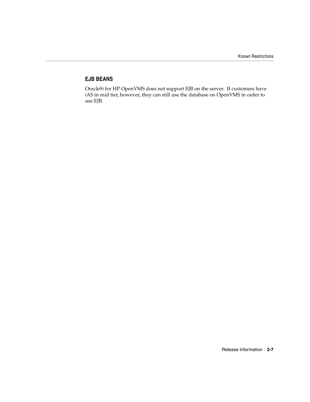 Oracle Audio Technologies B10508-01 manual EJB Beans 