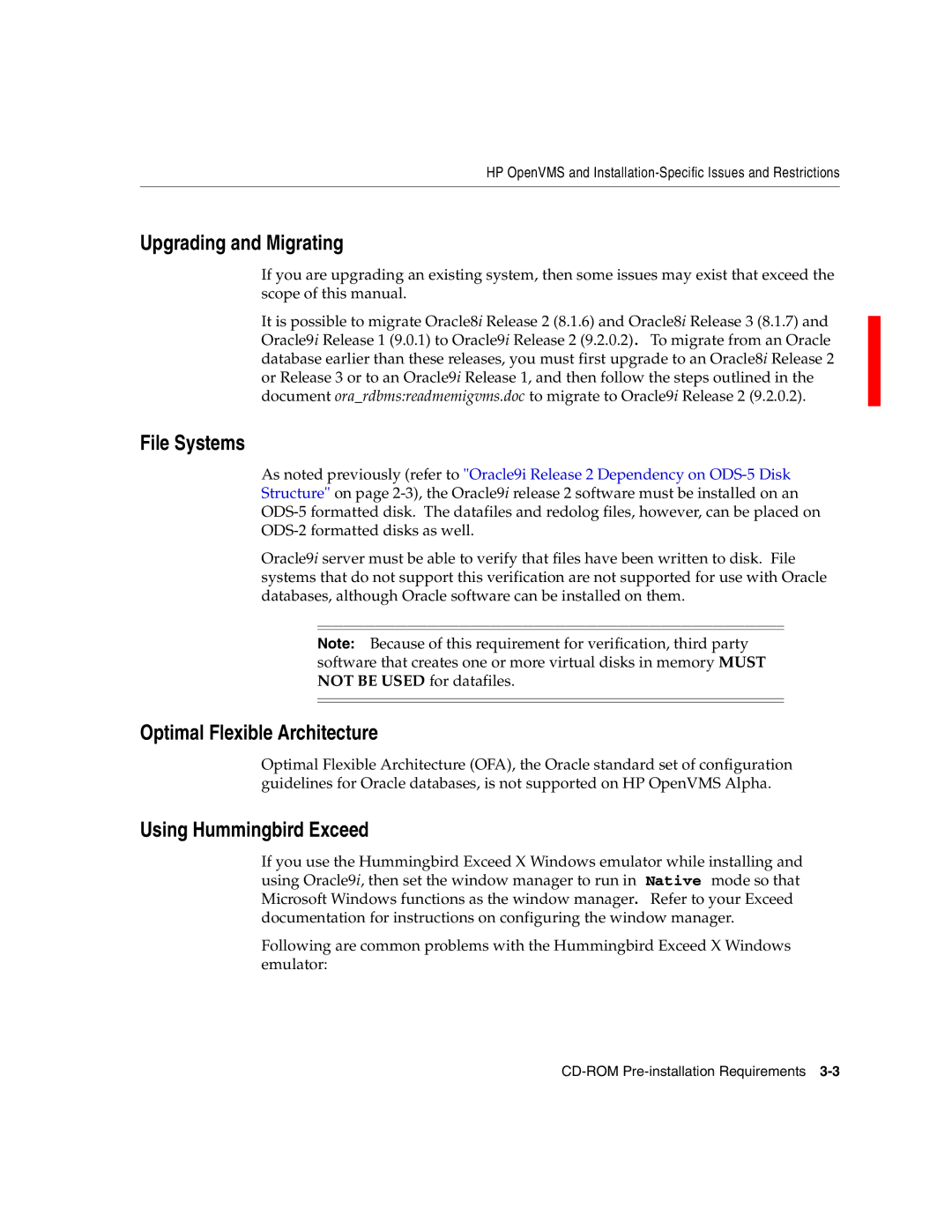 Oracle Audio Technologies B10508-01 manual Upgrading and Migrating, File Systems, Optimal Flexible Architecture 