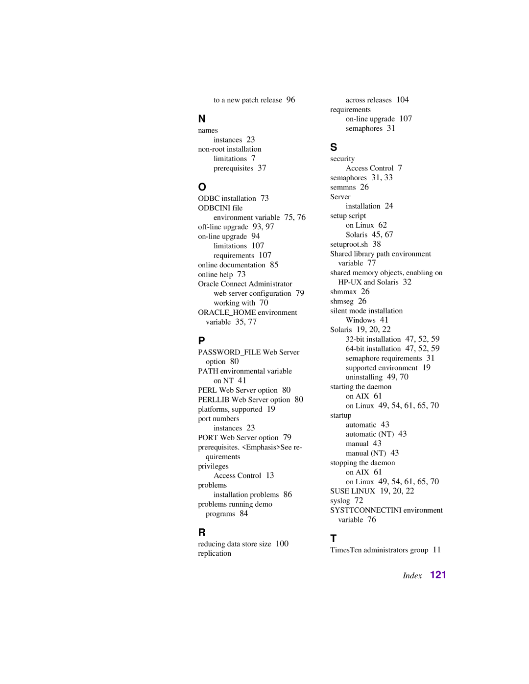 Oracle Audio Technologies B31679-01 manual Index 