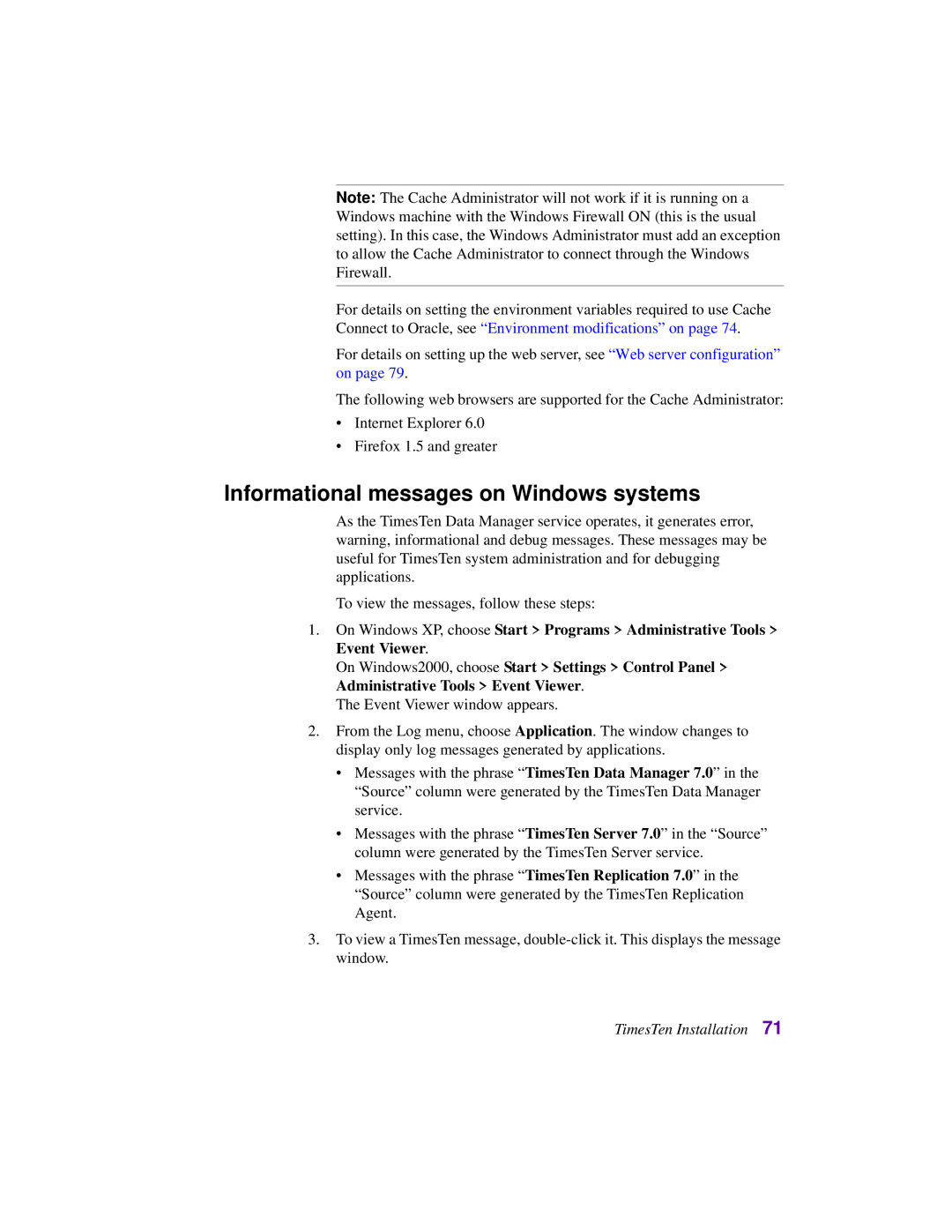 Oracle Audio Technologies B31679-01 manual Informational messages on Windows systems 