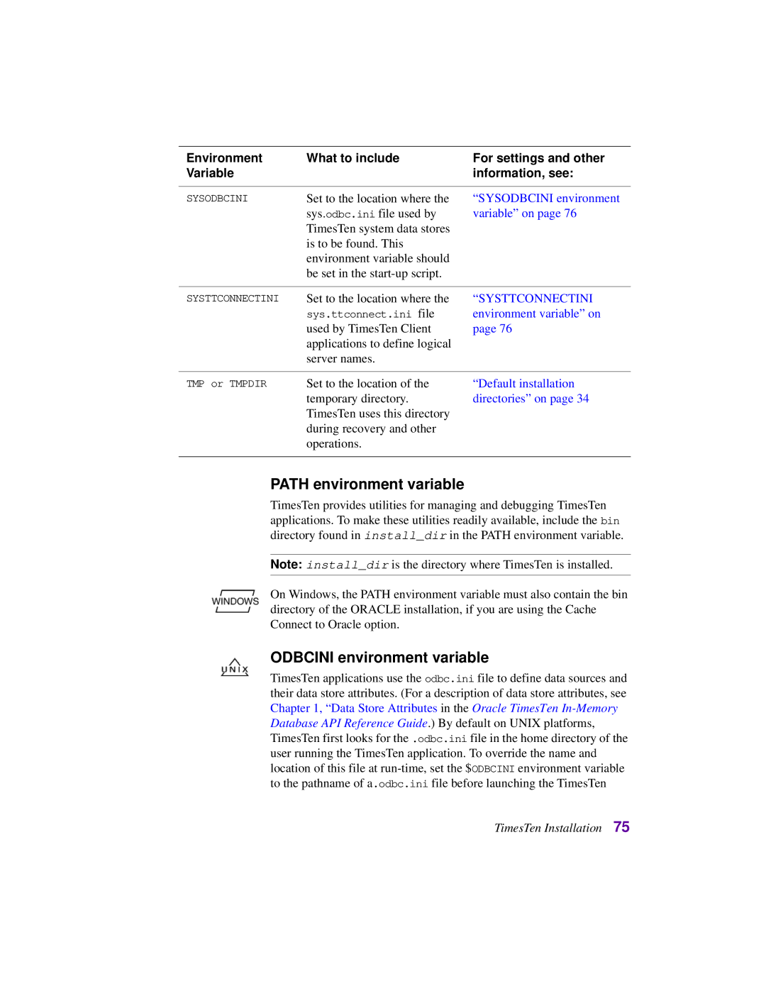 Oracle Audio Technologies B31679-01 manual Path environment variable, Odbcini environment variable 