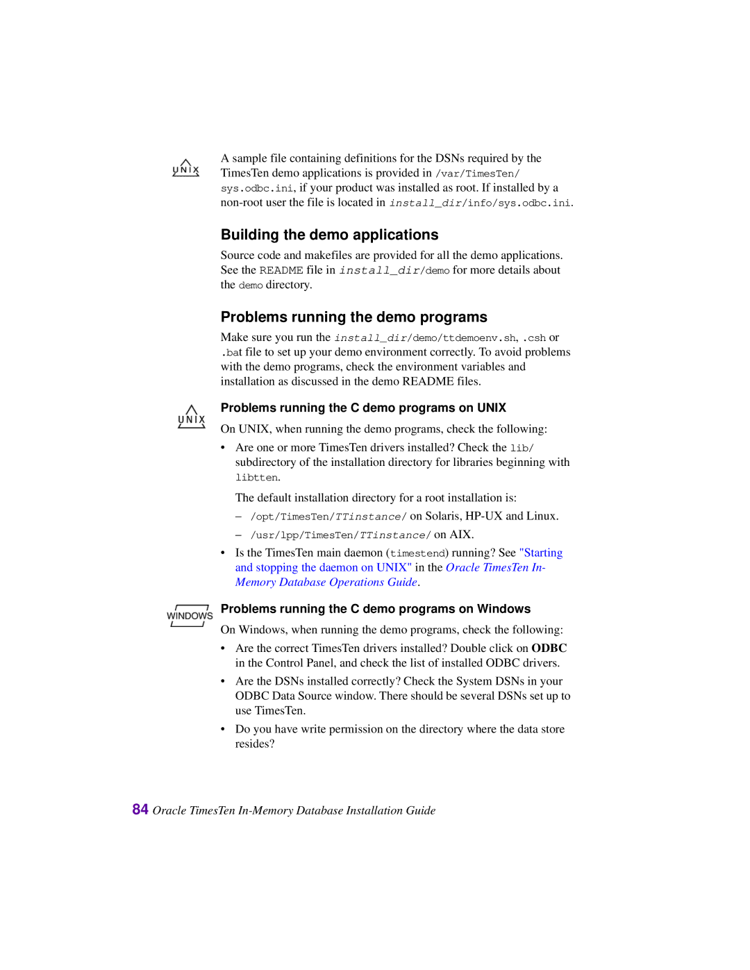 Oracle Audio Technologies B31679-01 manual Building the demo applications, Problems running the demo programs 