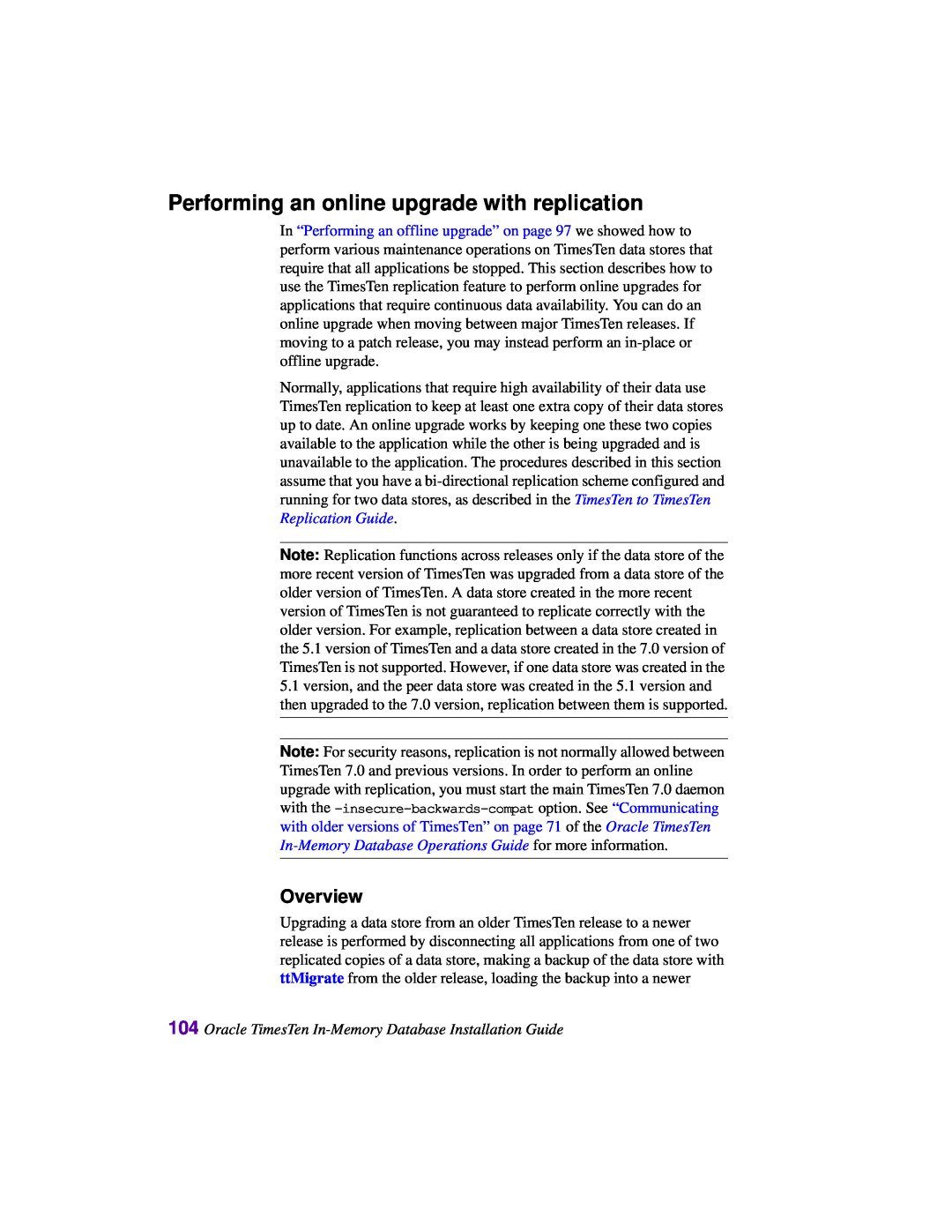 Oracle Audio Technologies B31679-01 manual Performing an online upgrade with replication, Overview 