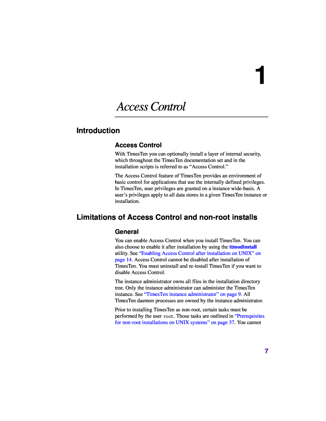 Oracle Audio Technologies B31679-01 manual Introduction, Limitations of Access Control and non-root installs, General 