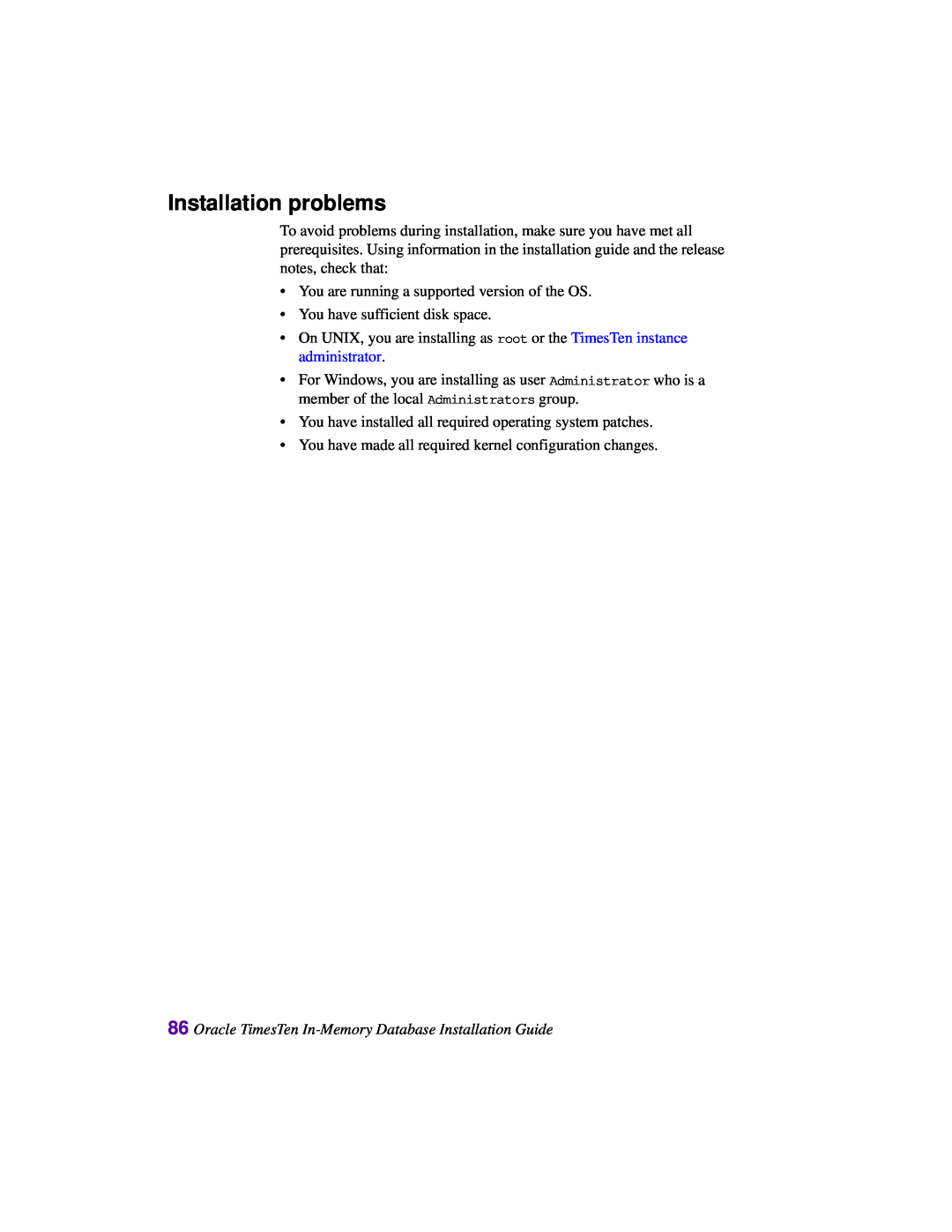 Oracle Audio Technologies B31679-01 manual Installation problems 