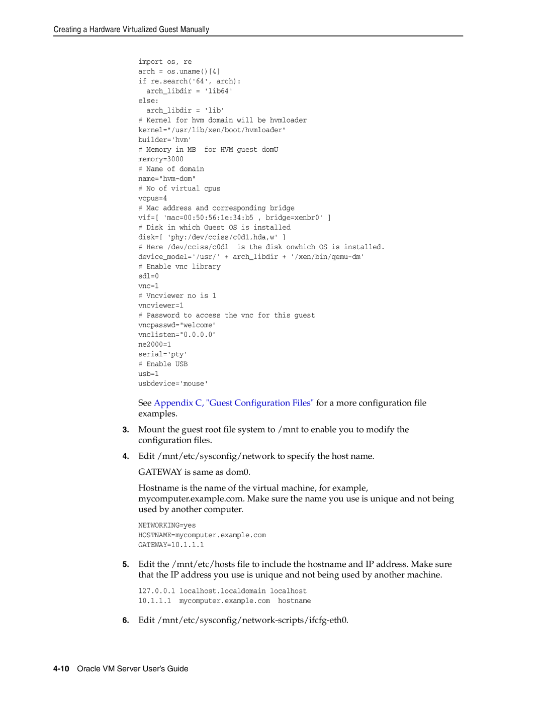 Oracle Audio Technologies E10898-02 manual Edit /mnt/etc/sysconfig/network-scripts/ifcfg-eth0 