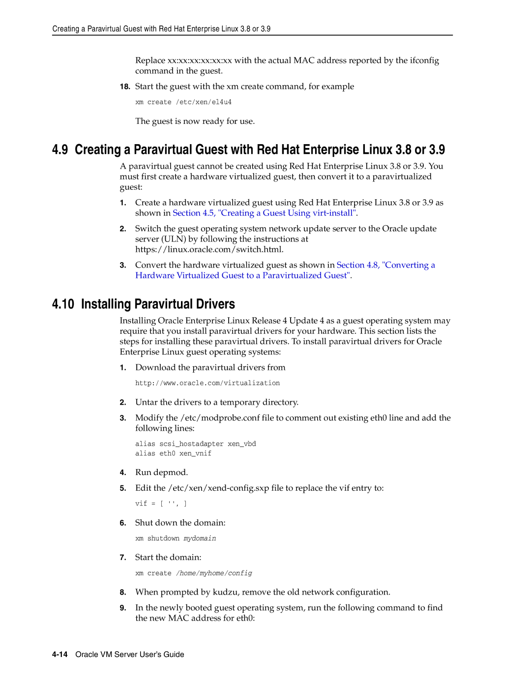 Oracle Audio Technologies E10898-02 manual Installing Paravirtual Drivers 