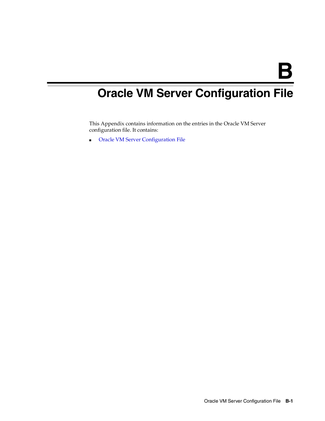 Oracle Audio Technologies E10898-02 manual Oracle VM Server Configuration File 