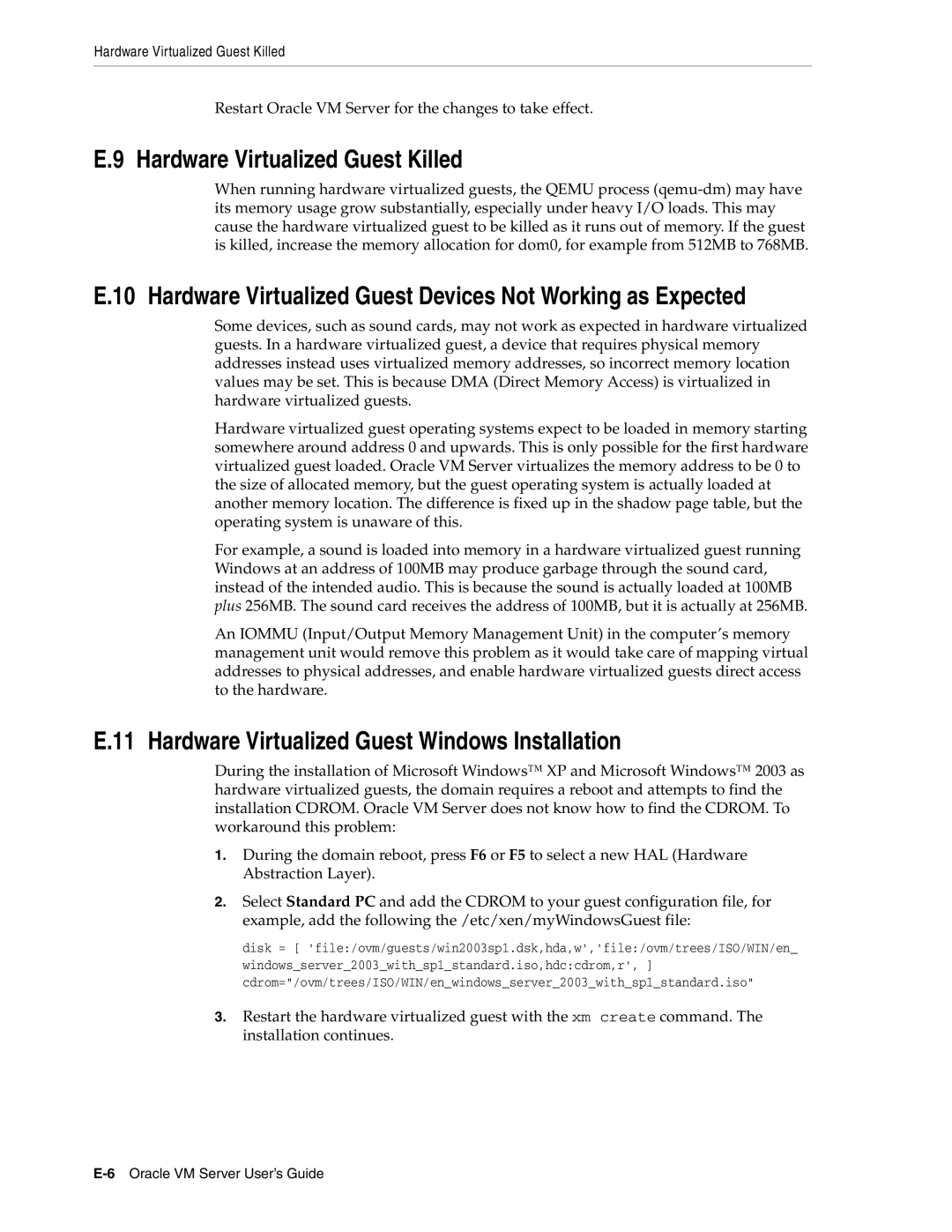 Oracle Audio Technologies E10898-02 Hardware Virtualized Guest Killed, Hardware Virtualized Guest Windows Installation 