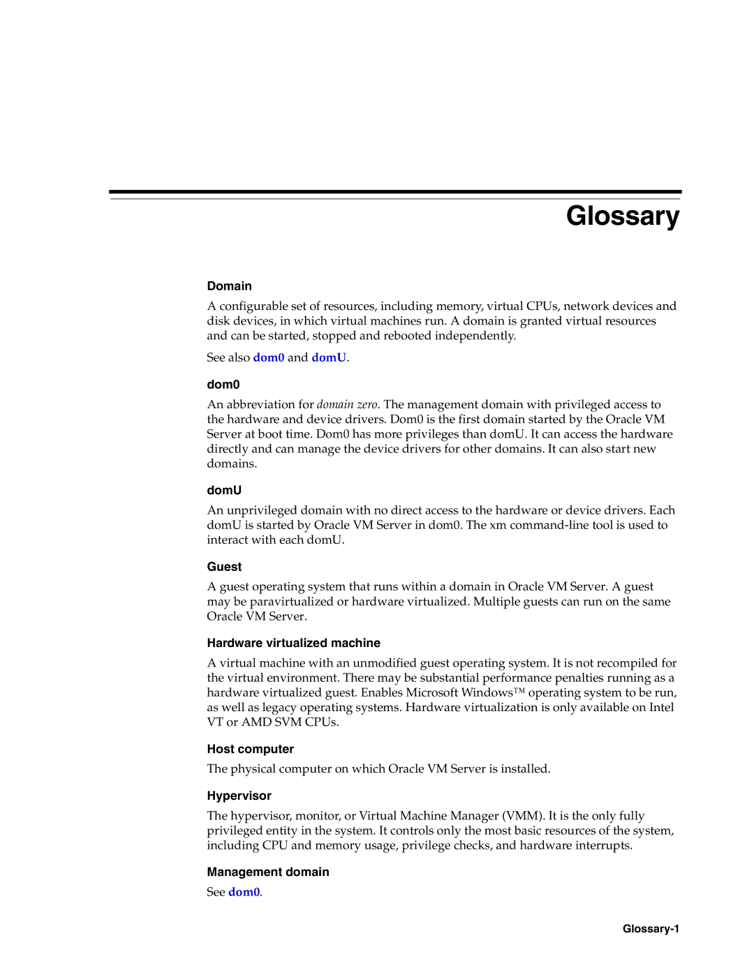 Oracle Audio Technologies E10898-02 manual Glossary 