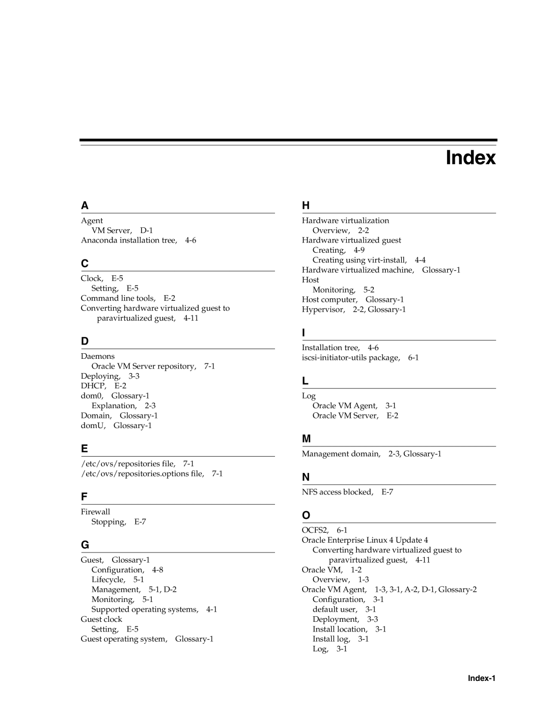 Oracle Audio Technologies E10898-02 manual Index-1 