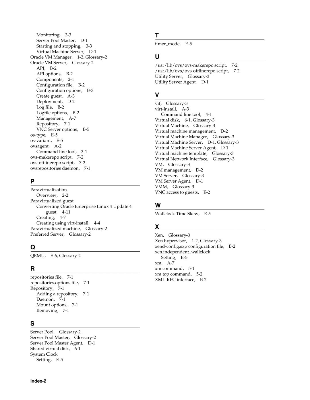 Oracle Audio Technologies E10898-02 manual Index-2 