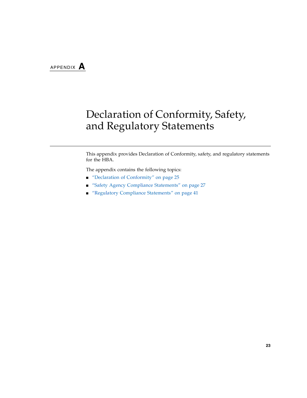 Oracle Audio Technologies SG-XPCIE2FC-ATCA-Z manual Declaration of Conformity, Safety, and Regulatory Statements 