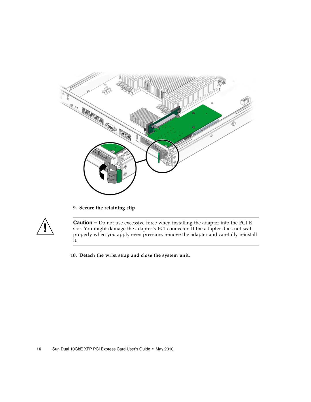 Oracle Audio Technologies SunDual 10GbE XFP manual Sun Dual 10GbE XFP PCI Express Card User’s Guide May 