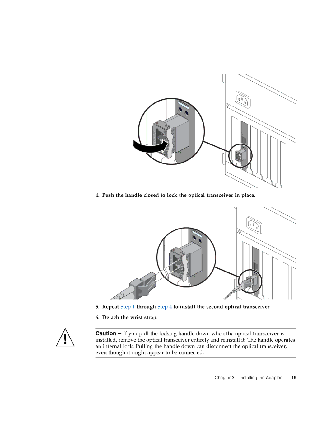 Oracle Audio Technologies SunDual 10GbE XFP manual Installing the Adapter 