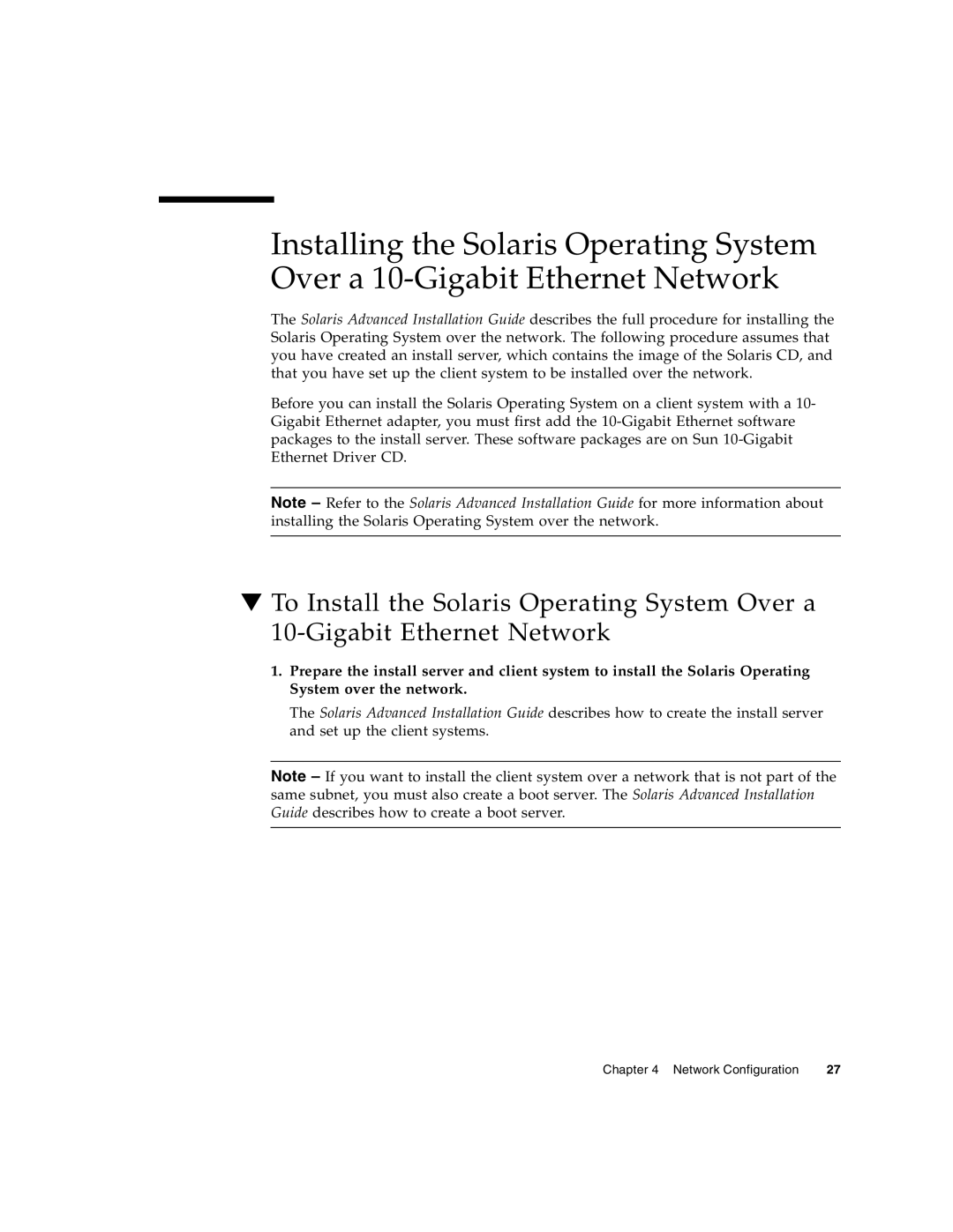 Oracle Audio Technologies SunDual 10GbE XFP manual Network Configuration 