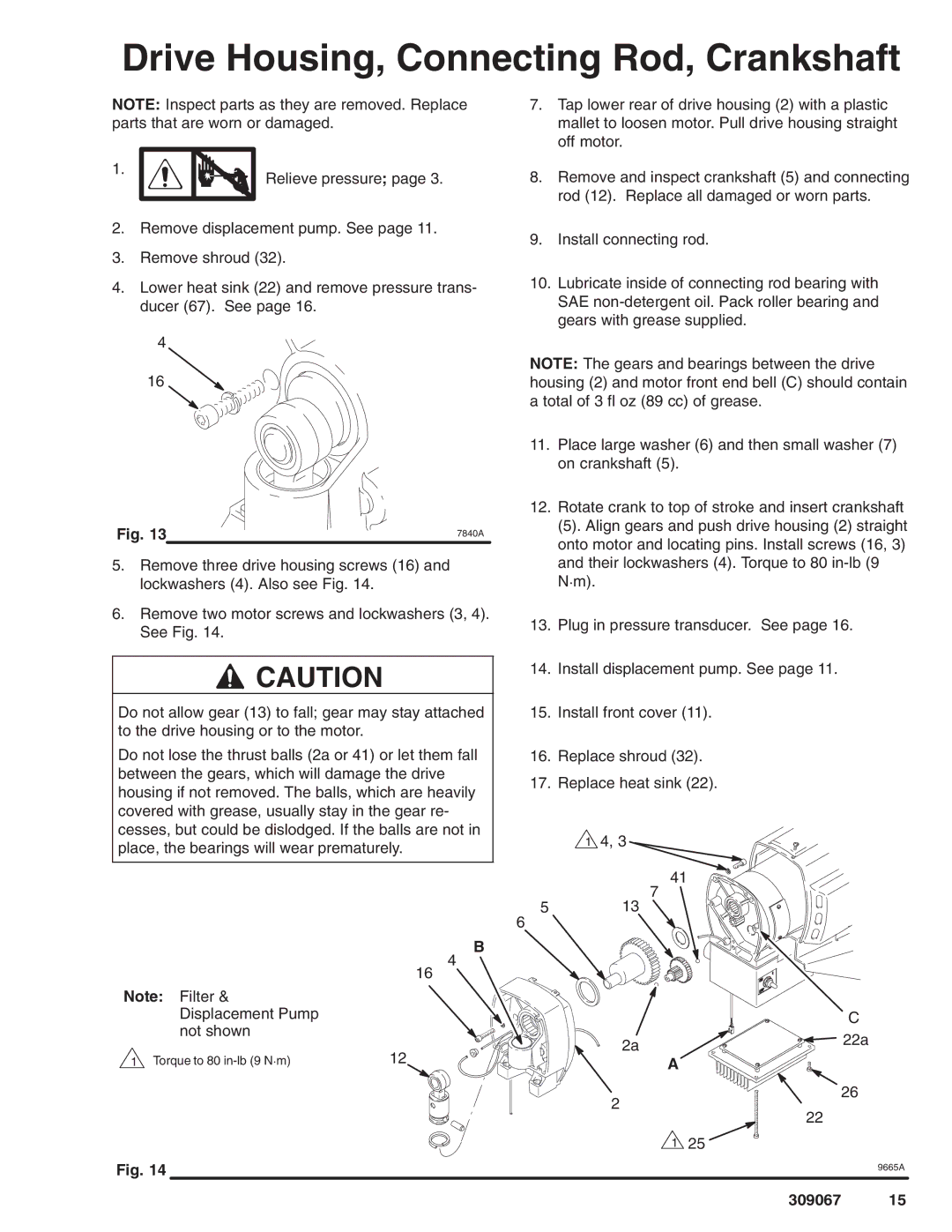 Oracom MAX 695 dimensions Drive Housing, Connecting Rod, Crankshaft 