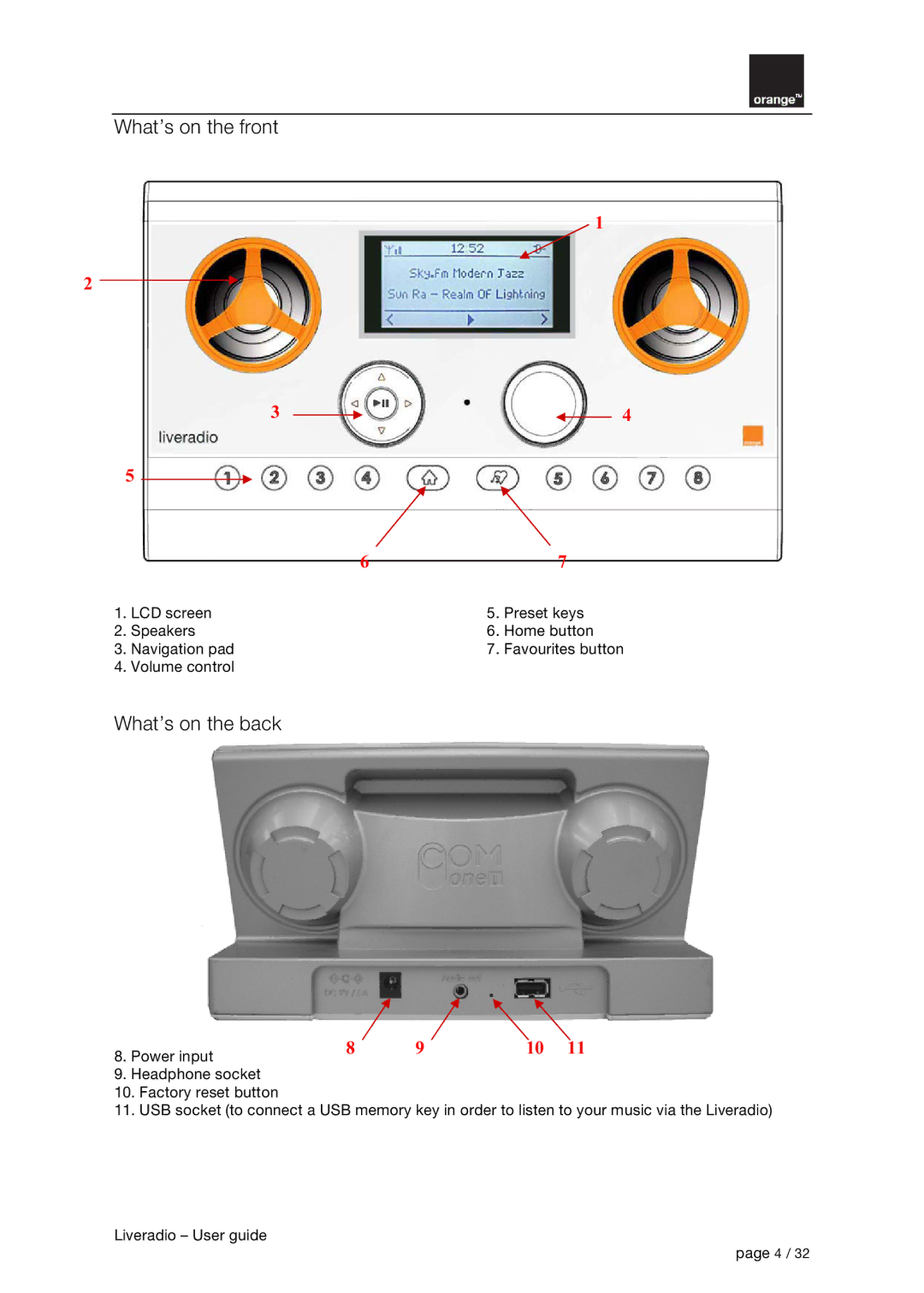 Orange Micro B31100004-B manual What’s on the front, What’s on the back 