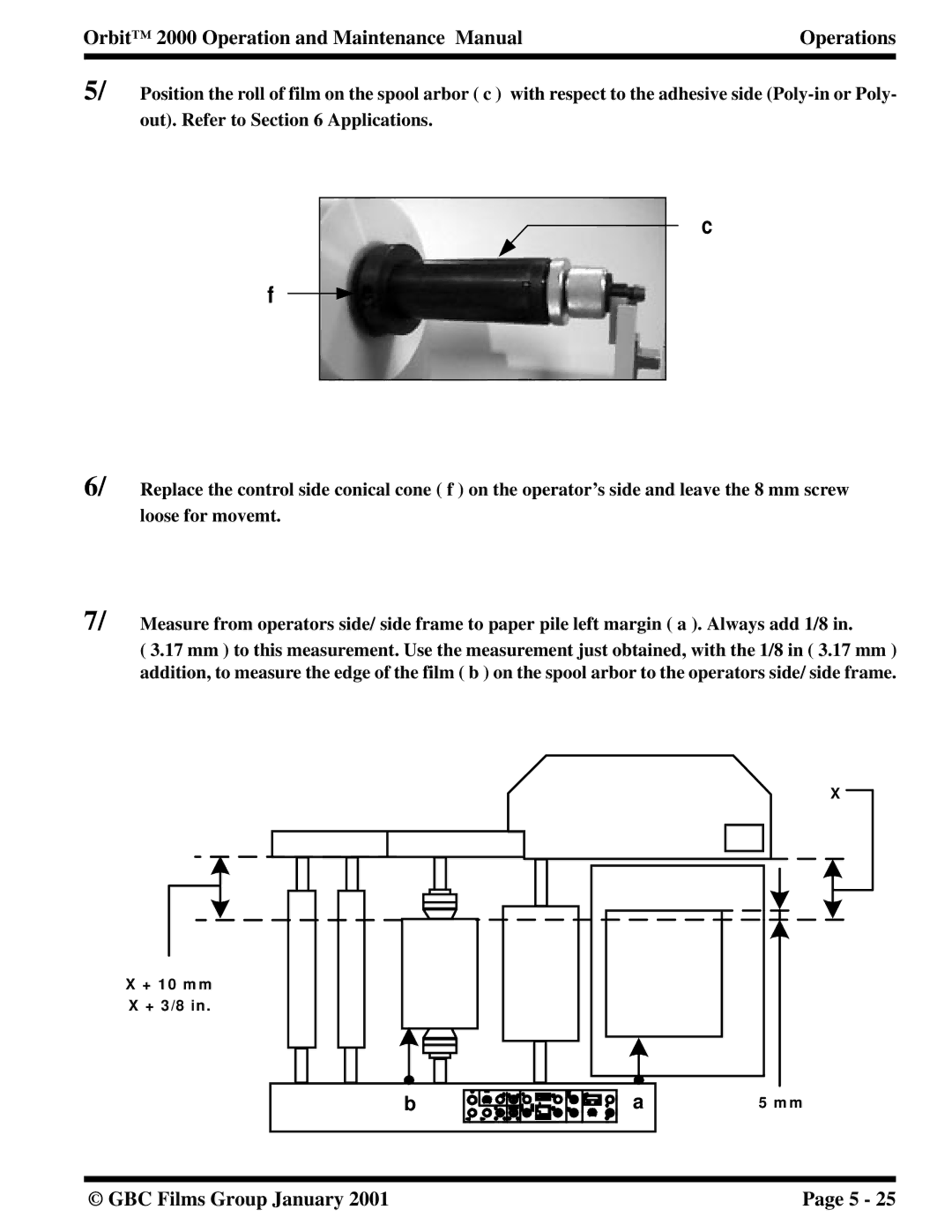 Orbit Manufacturing 2000 manual + 1 0 m m X + 3 /8 