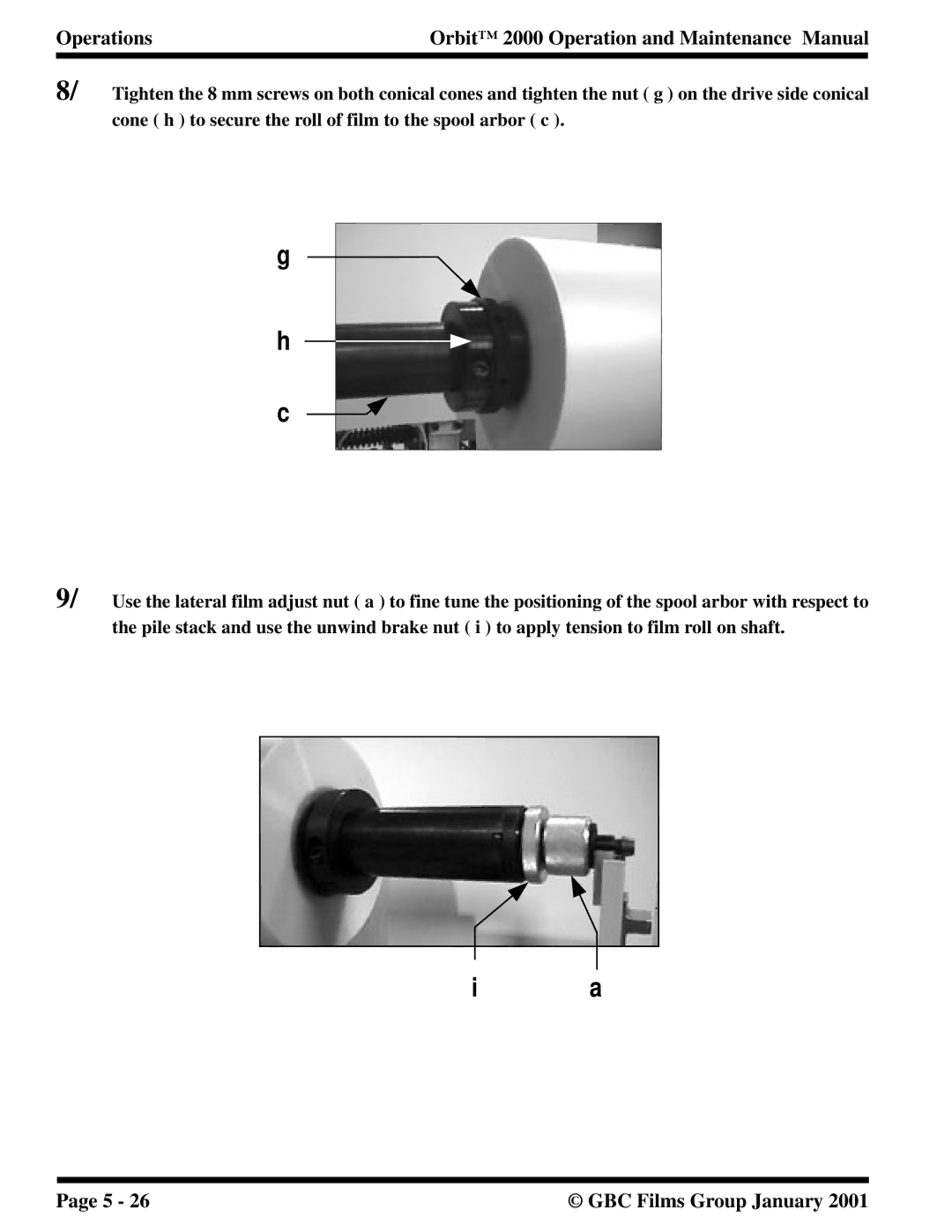 Orbit Manufacturing manual Operations Orbit 2000 Operation and Maintenance Manual 