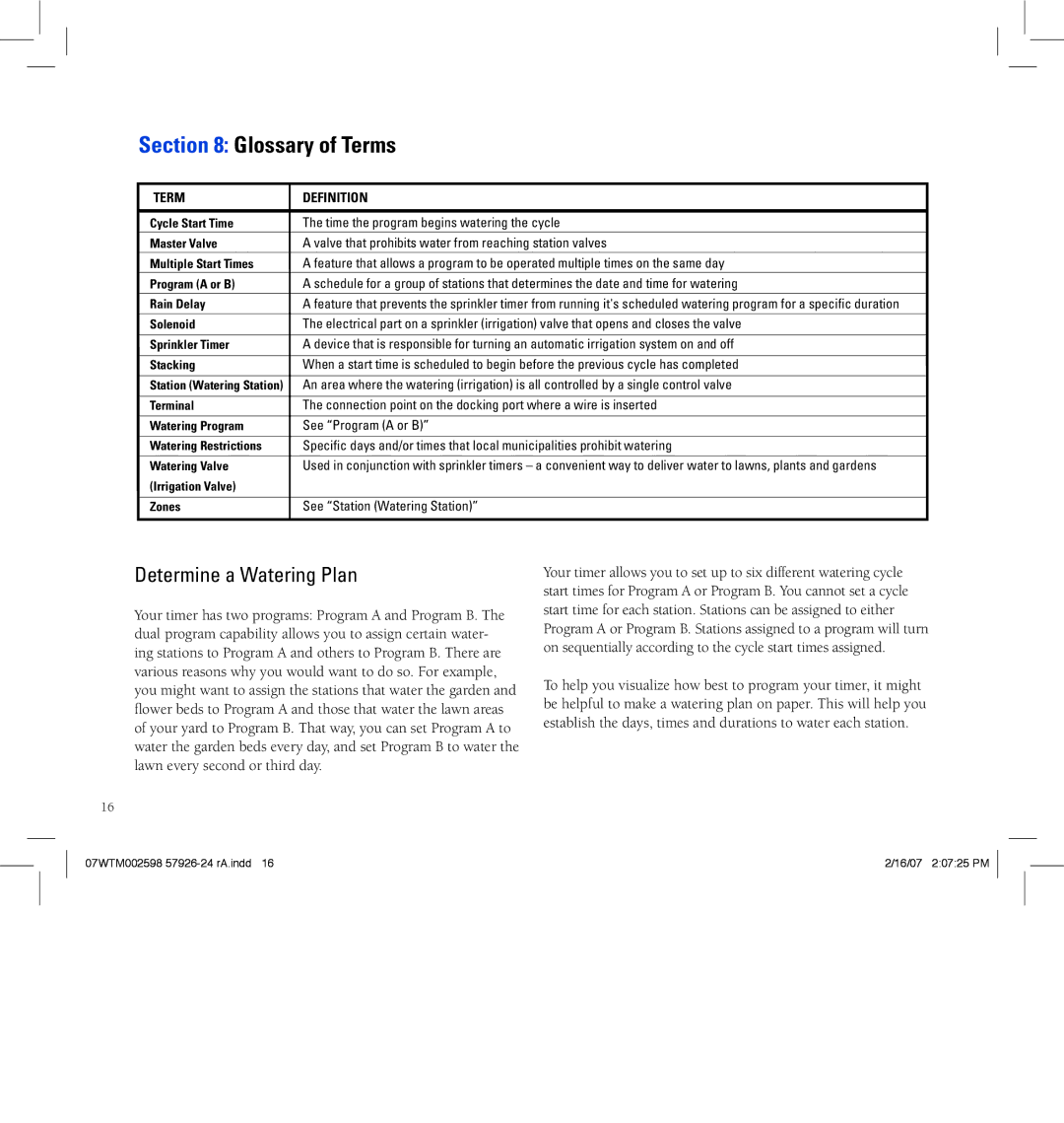 Orbit Manufacturing 94922, 91916, 57916, p 801 295 9820, 57912, 57926, 57922, f 801 951 5815 Glossary of Terms, Term Definition 