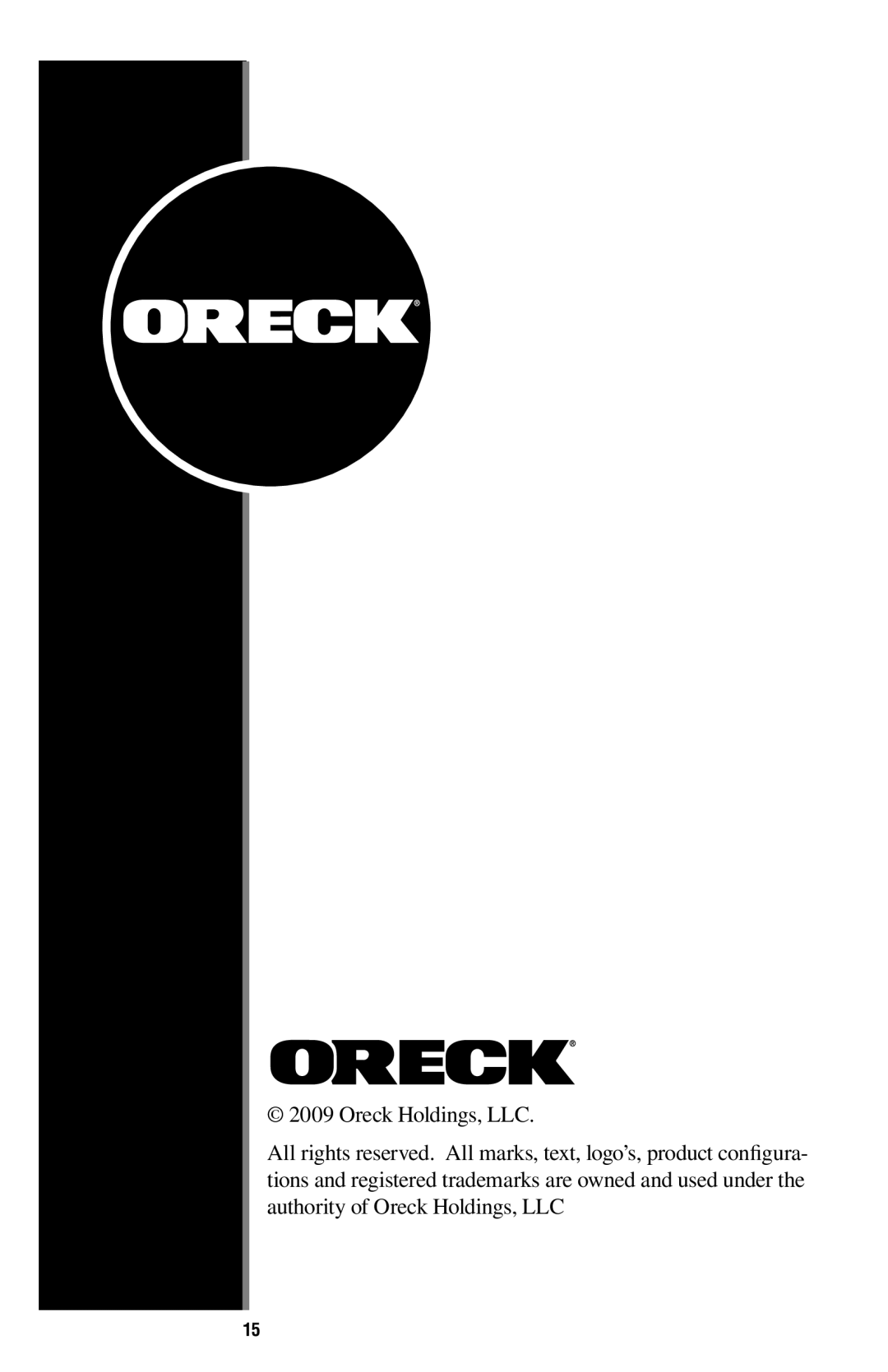 Oreck ProShield Air Purifier manual 