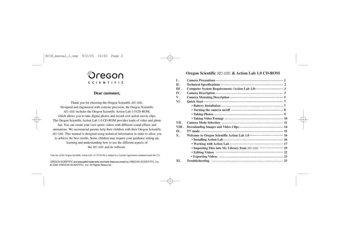 Oregon manual Dear customer, ATC-1000and its software 