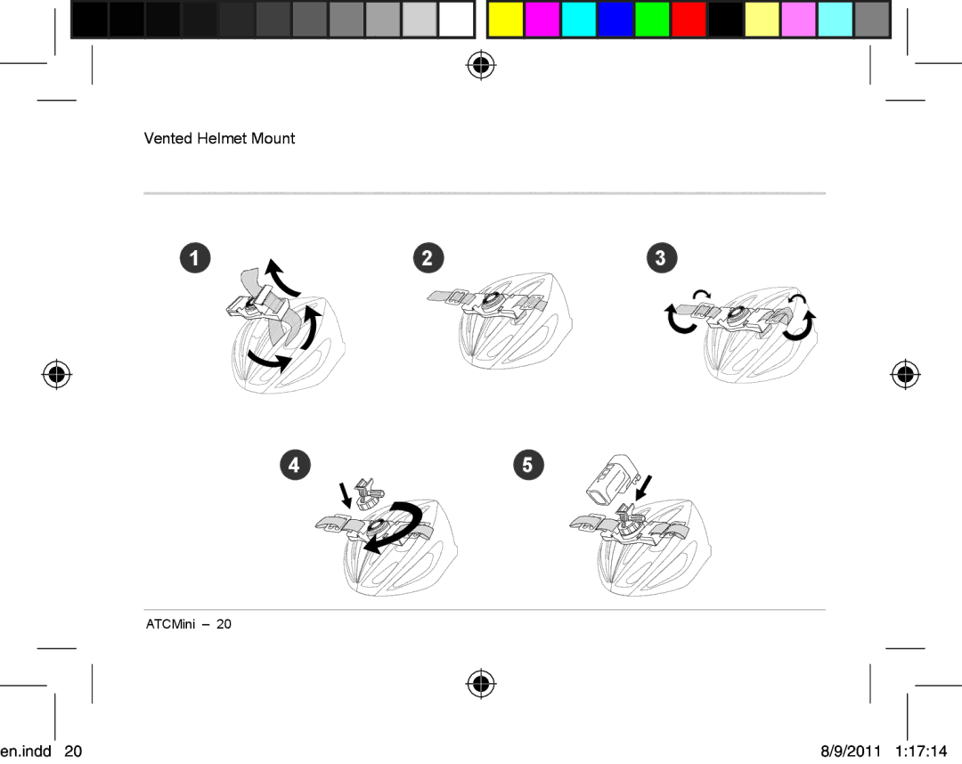 Oregon ATCmini user manual Vented Helmet Mount 