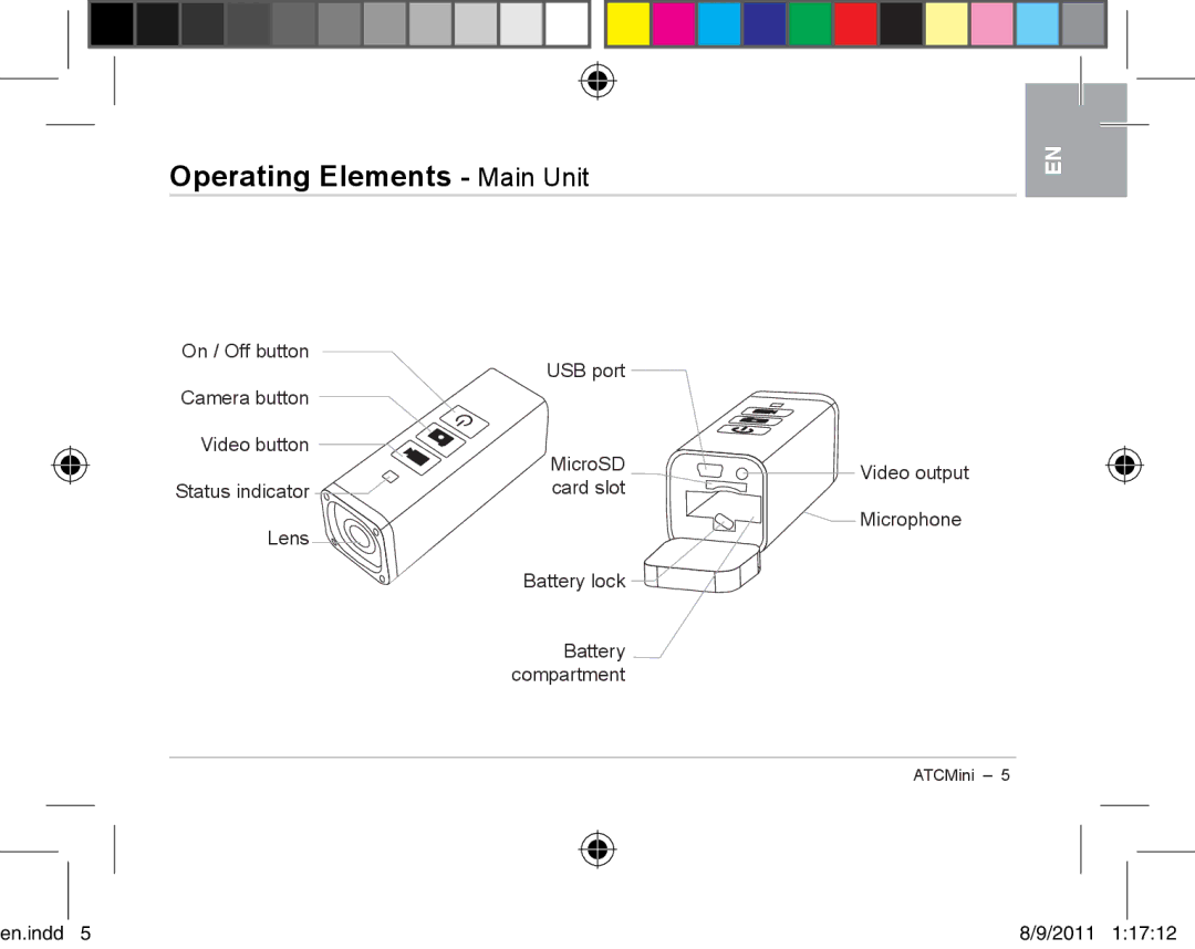 Oregon ATCmini user manual Operating Elements Main Unit 