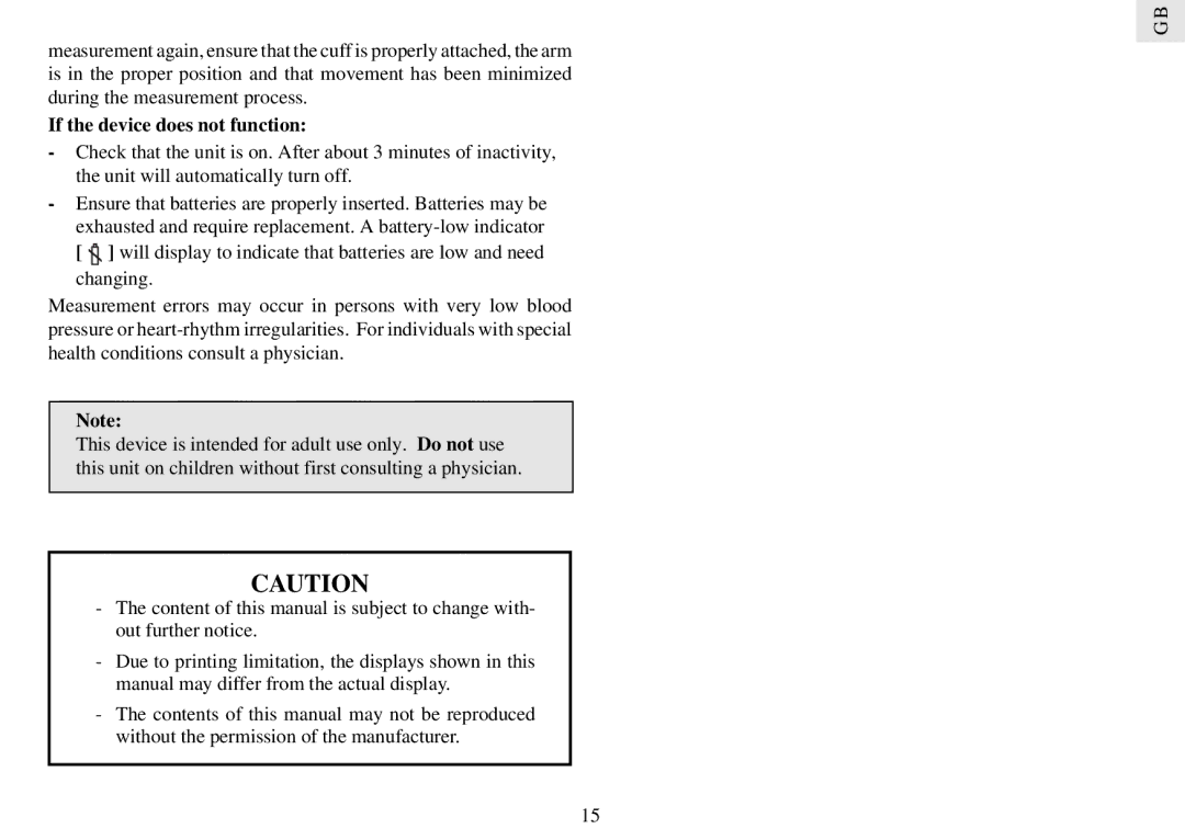 Oregon BPW128 manual If the device does not function 