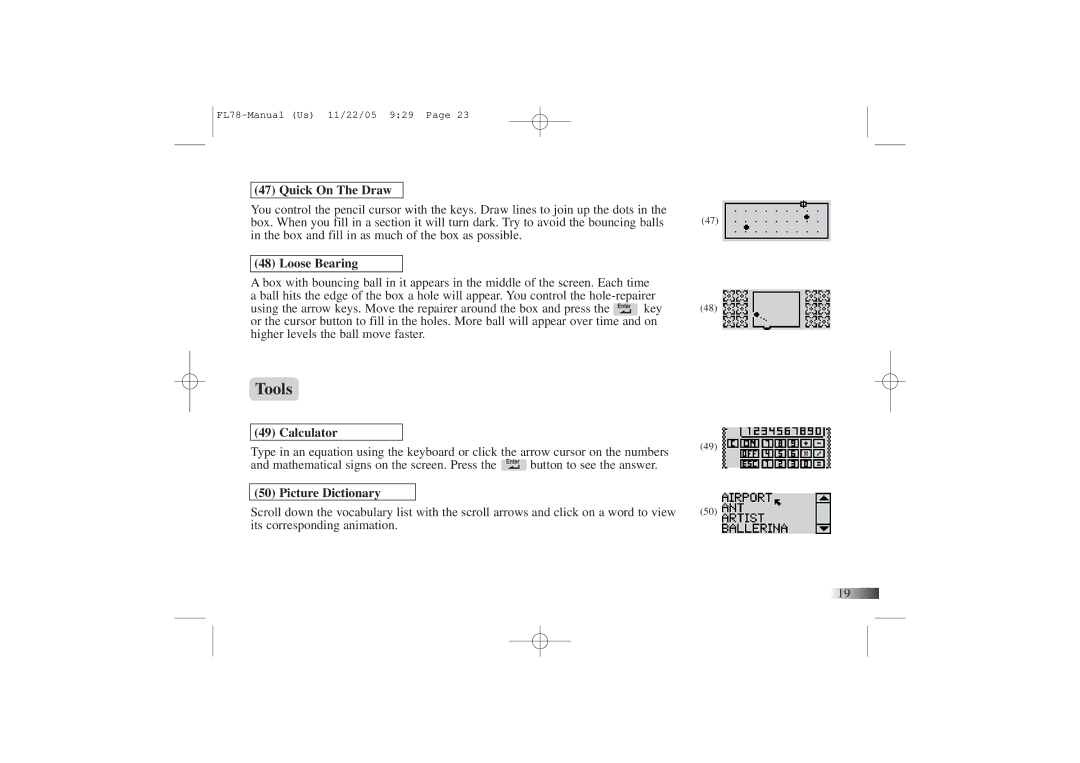 Oregon Ferrari Laptop manual Quick On The Draw, Loose Bearing, Calculator, Picture Dictionary 