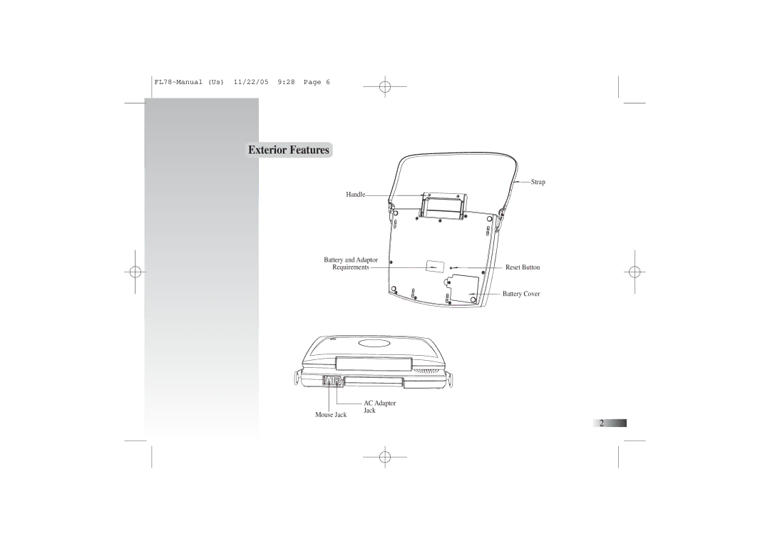 Oregon Ferrari Laptop manual Exterior Features 