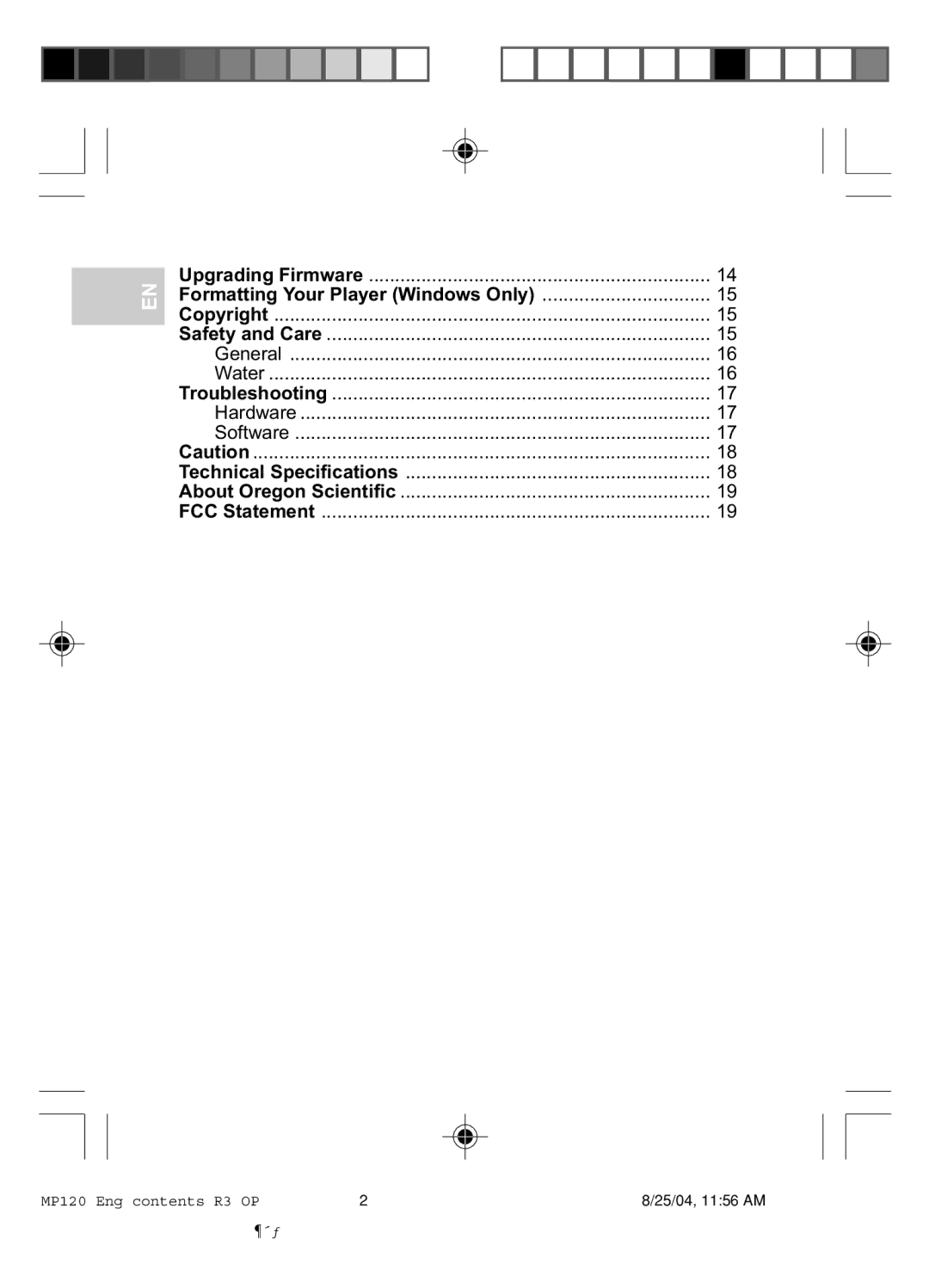 Oregon MP 120 user manual Formatting Your Player Windows Only 